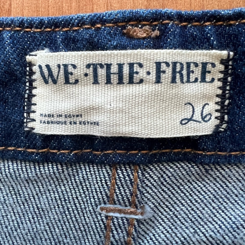 We The Free Ryla A-Line Flare Jeans High Rise Wide Leg Belted Size 26 - Picture 13 of 16